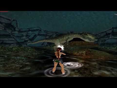 Tomb Raider 3 - T Rex Battle (Jurassic Park)