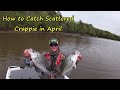 How to Catch Crappie when they are scattered/How to Catch early spring crappie tips, Locations,lures