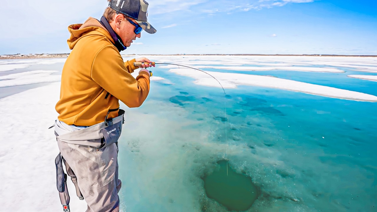 CRAZY Saltwater Ice Fishing!?