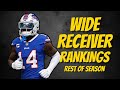 Rest of Season Wide Receiver Rankings - 2022 Fantasy Football