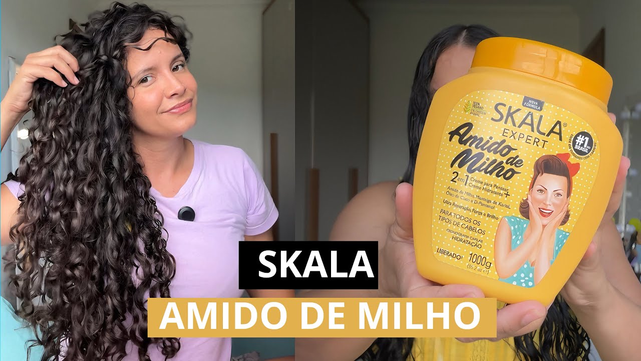 FINALIZEI MEU CABELO COM O CREME AMIDO DE MILHO SKALA
