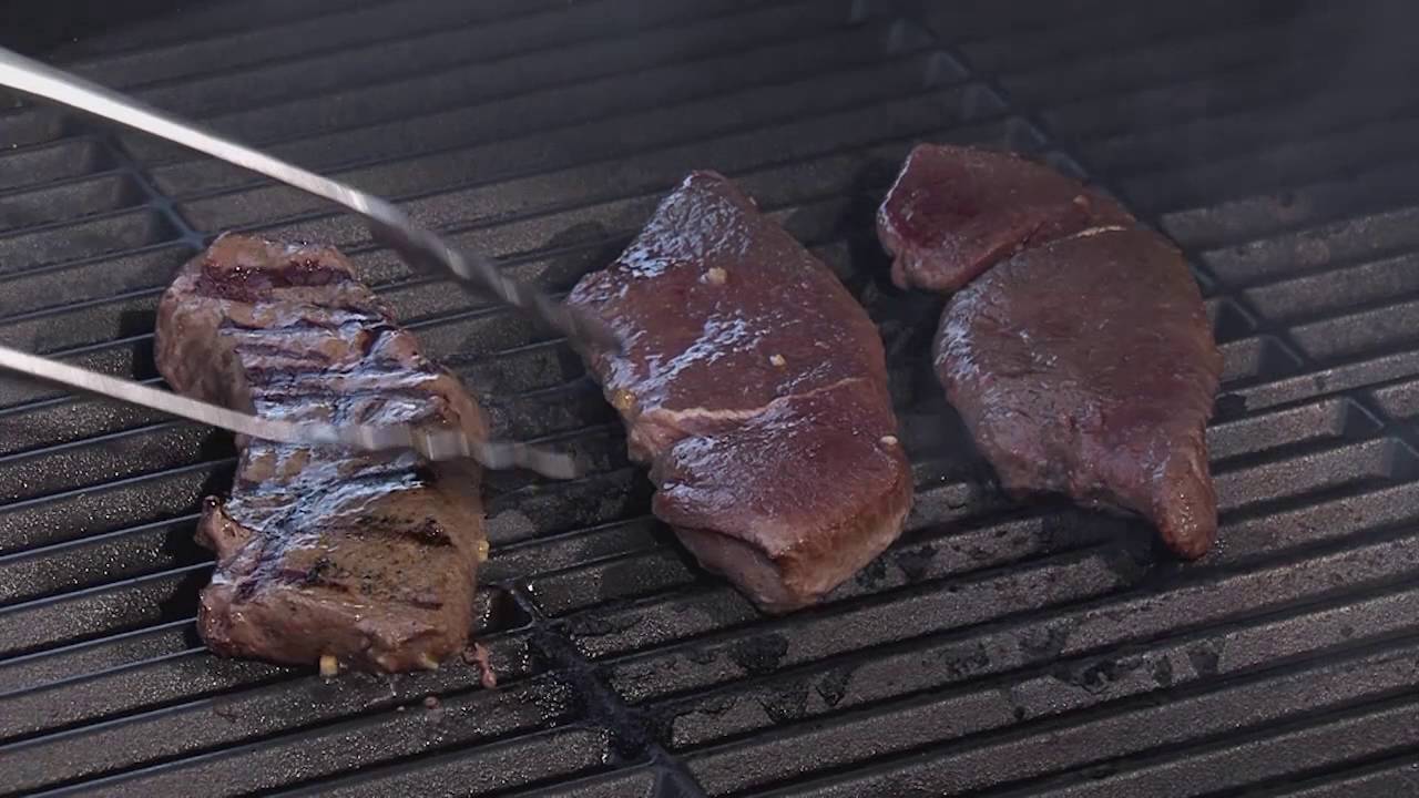Garlic Butter Venison Steaks Cooked on the Big Green Egg YouTube
