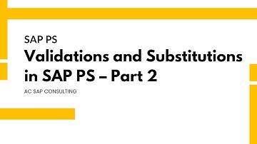 SAP PS - Substitutions in Project Systems  |  AC SAP Consulting