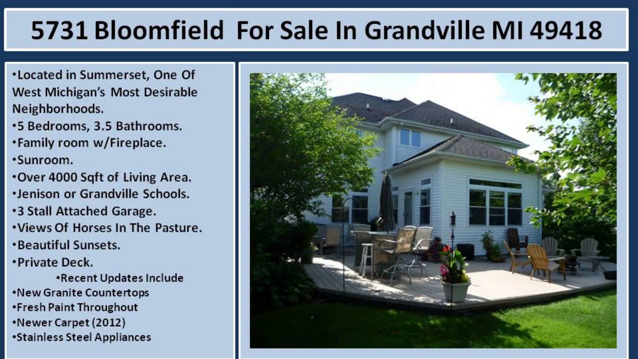 Homes For Sale In Grandville MI In Summerset YouTube