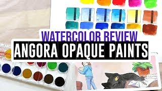 Review & Demo - Talens Angora 14 colors opaque watercolor set 🎨