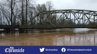 Floodwaters - Highway 6 Bridge, Chehalis River