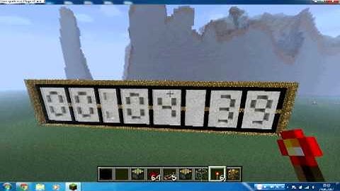 Minecraft redstone 99hr analog clock