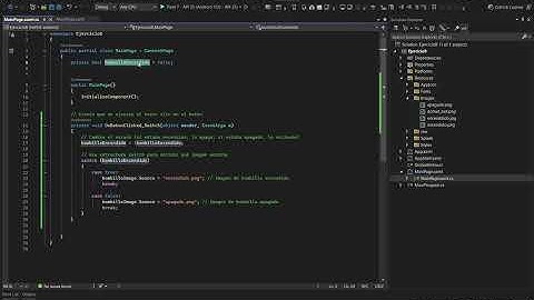 EJERCICIO # 8- LOGICA DEL SWITCH EN MAUI CON C# , XAML, VARIABLES, IF, OPERADORES +,-,*,/, TERNARIO.