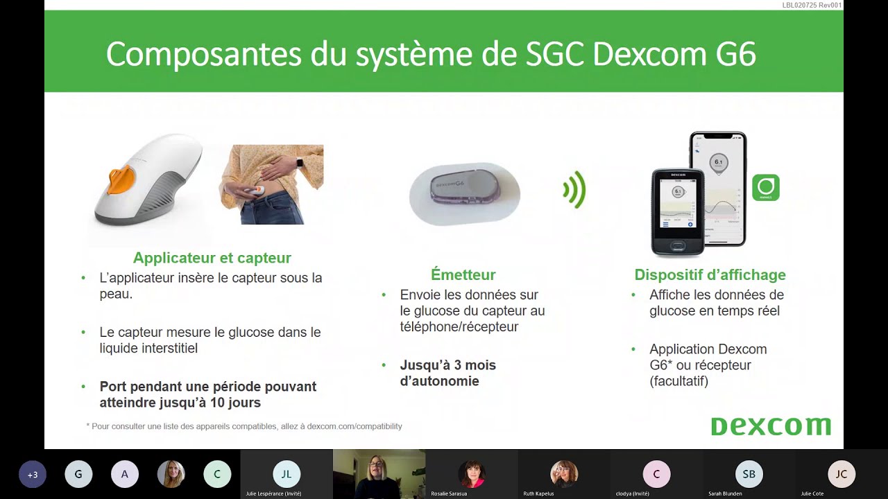 Parlons DT1 : Série éducative : Surveillance du glucose en continu avec  Dexcom G6 