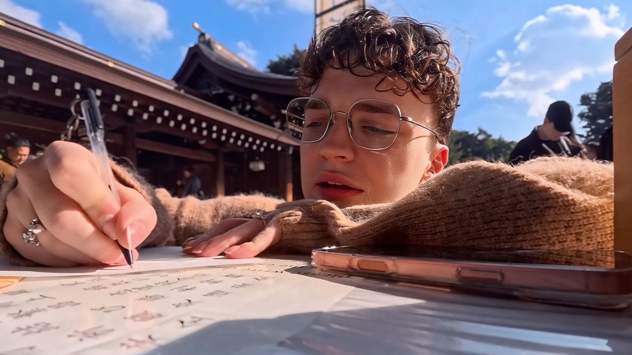 wishing for a boyfriend at a japanese temple