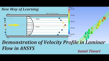 Demonstration of Velocity Profile in laminar flow in Pipe by ANSYS