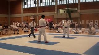 第65回東都六工大空手道選手権大会 団体組手 対工学院大 次鋒野村