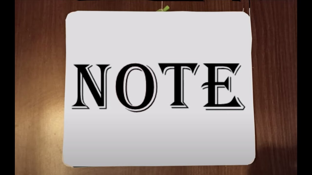 NOTE - YouTube