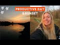 Productive day &amp; Watching the Sunset | Vlogmas Day 2🎄