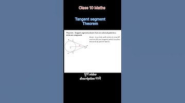 Class 10 Maths/Tangent segment theorem/circle #class10maths #class10