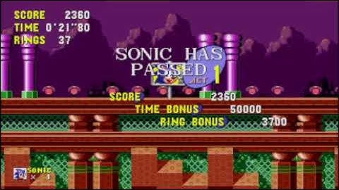 Sonic 1 2013 Spring Yard Act 1 Speedrun 21.80 (Sonic)