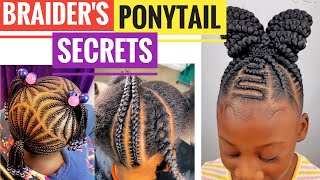 Kids braided ponytail || How to tips and tricks for perfect ponytail braids || Braided Ponytail