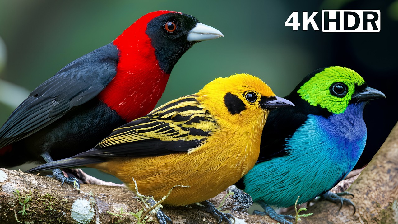 DISCOVER THE MOST BEAUTIFUL BIRDS🌿 SOOTHING & HEALING BIRD SOUNDS 🦜 ULTIMATE RELAXATION🌿🕊️ TANAGERS