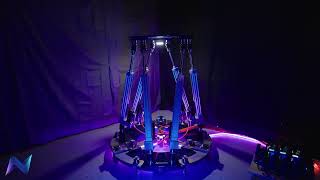 Hexapod Motion Table Full 6-Axis Test – Moody Cyberpunk Teaser