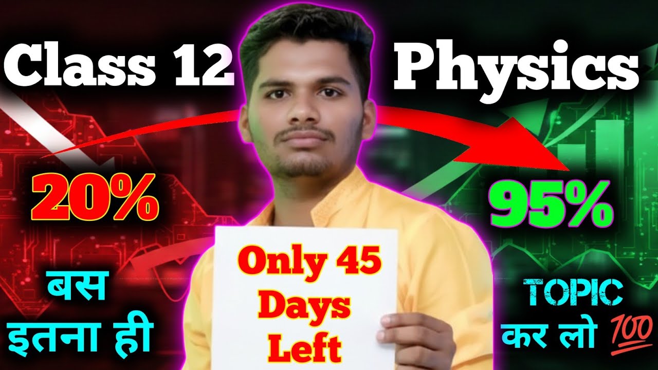 Class 12 Physics in 45 Days 🔥 | Complete Roadmap to Score 95%+ in ...