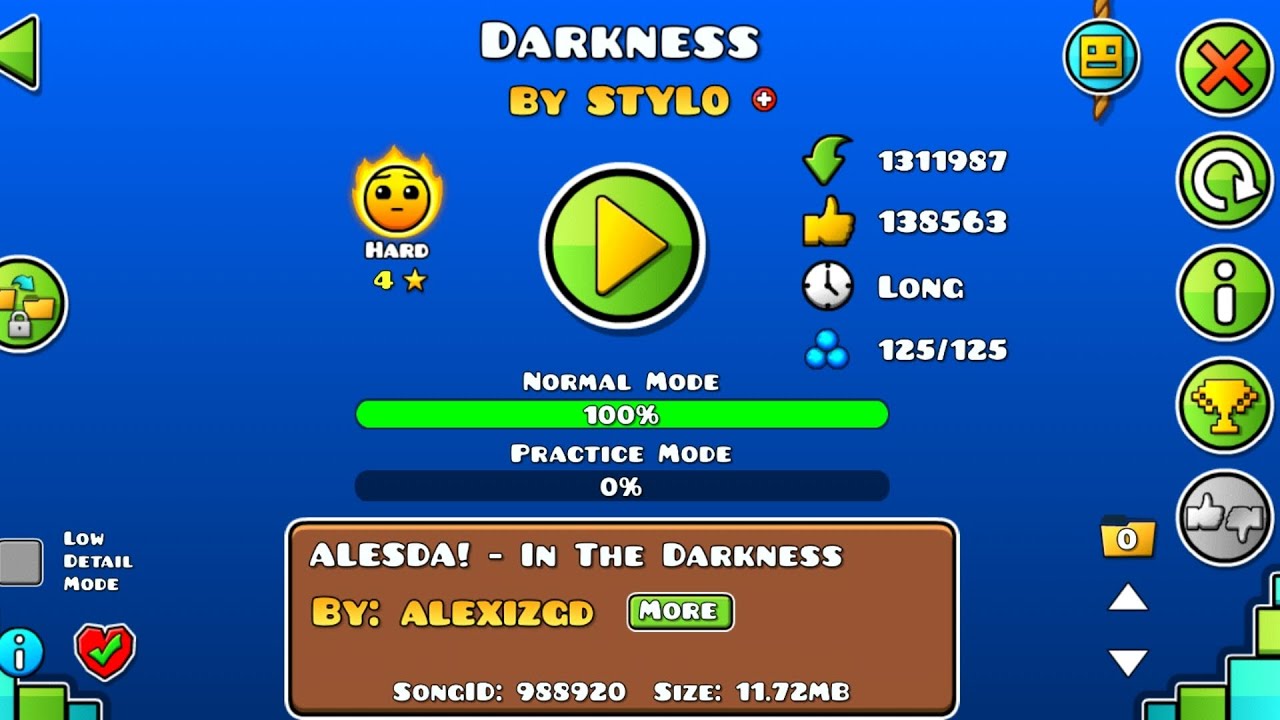 [4K HD] Darkness By:Stylo Geometry Dash 2.1 - YouTube