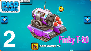 PICO TANKS: 3v3 Multiplayer Mayhem| Design "Pinky T-90" Tank| Gameplay Part 2| Game Xe Tăng Bắn Nhau