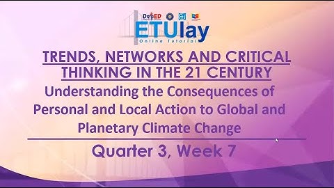Understanding the Consequences of Personal and Local Action to Global and Planetary Climate Change