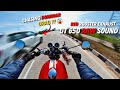 Continental gt 650 red rooster exhaust raw sound  pov asmr insta360