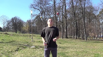 Juggling 4 balls inverted synchronous fountain