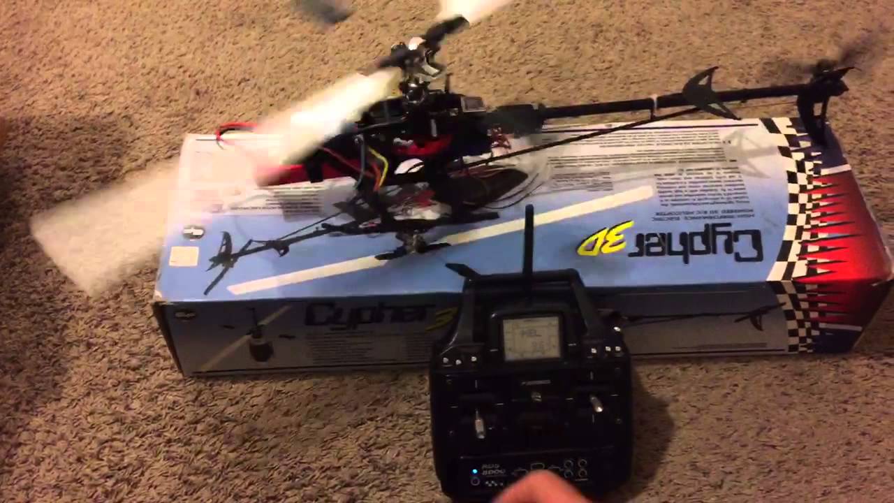 Rc cypher 3D EP helicopter for sale with airtronics RDS8000 ready to ...