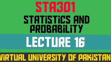 #sta301#shortlecture STA301 short lecture 16 statistics and probability