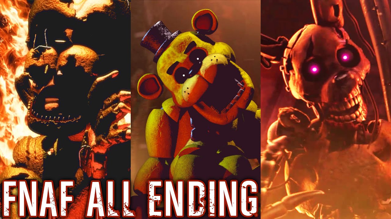  Five Nights at Freddy's - All Endings 2014-2021 (Canon Only)