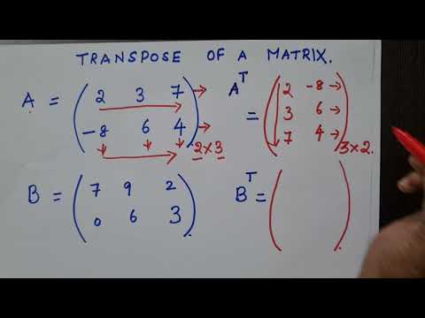 TRANSPOSE OF A MATRIX IN TAMIL #tamil #12maths #cbseboard