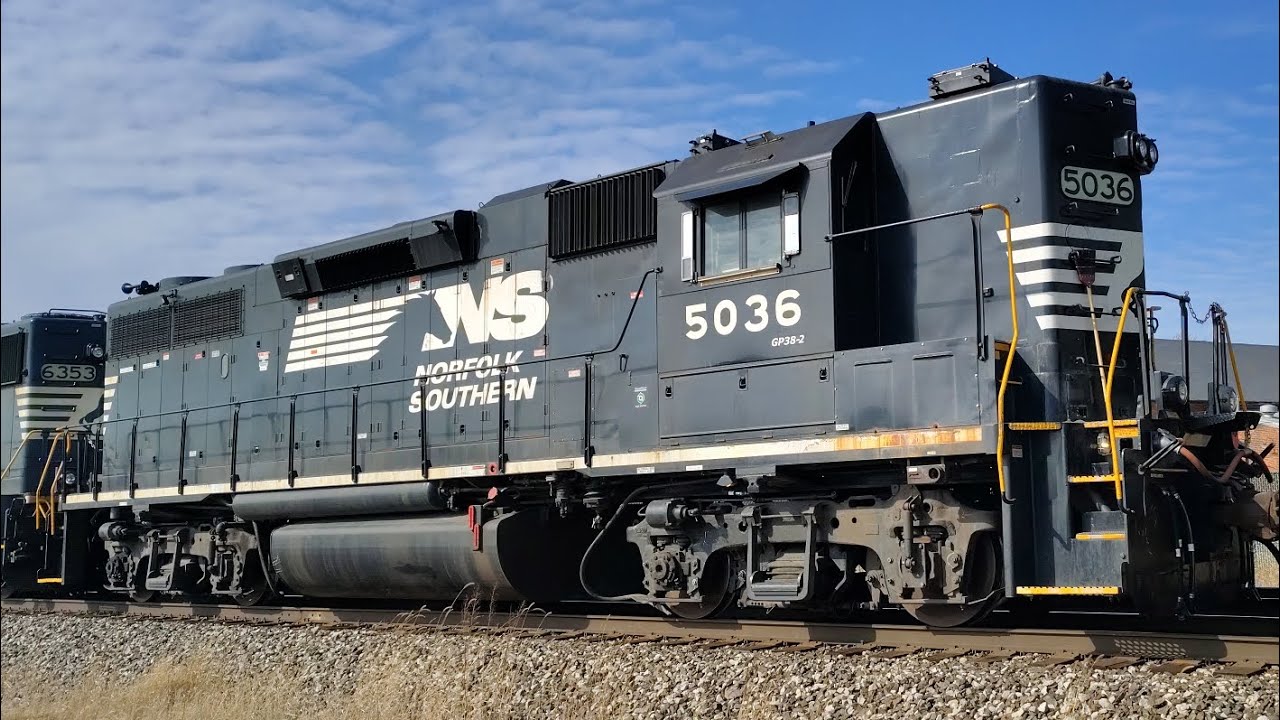 NS 6353 with NS 5036 trailing! Fostoria, OH 2/16/26