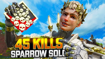 SOLO Sparrow 45 KILLS and 9,400 Damage Apex Legends