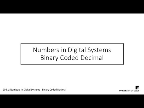 Numbers in Digital Systems: Binary Coded Decimal - YouTube