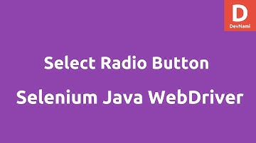 Select Radio button using Selenium Java