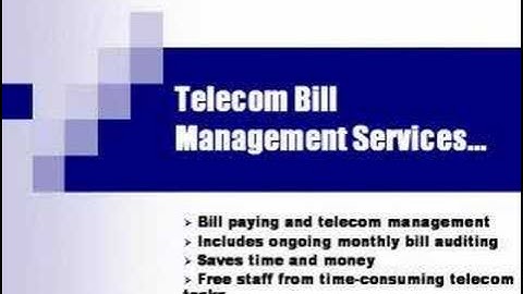 Telecom Auditing and Bill Management Services