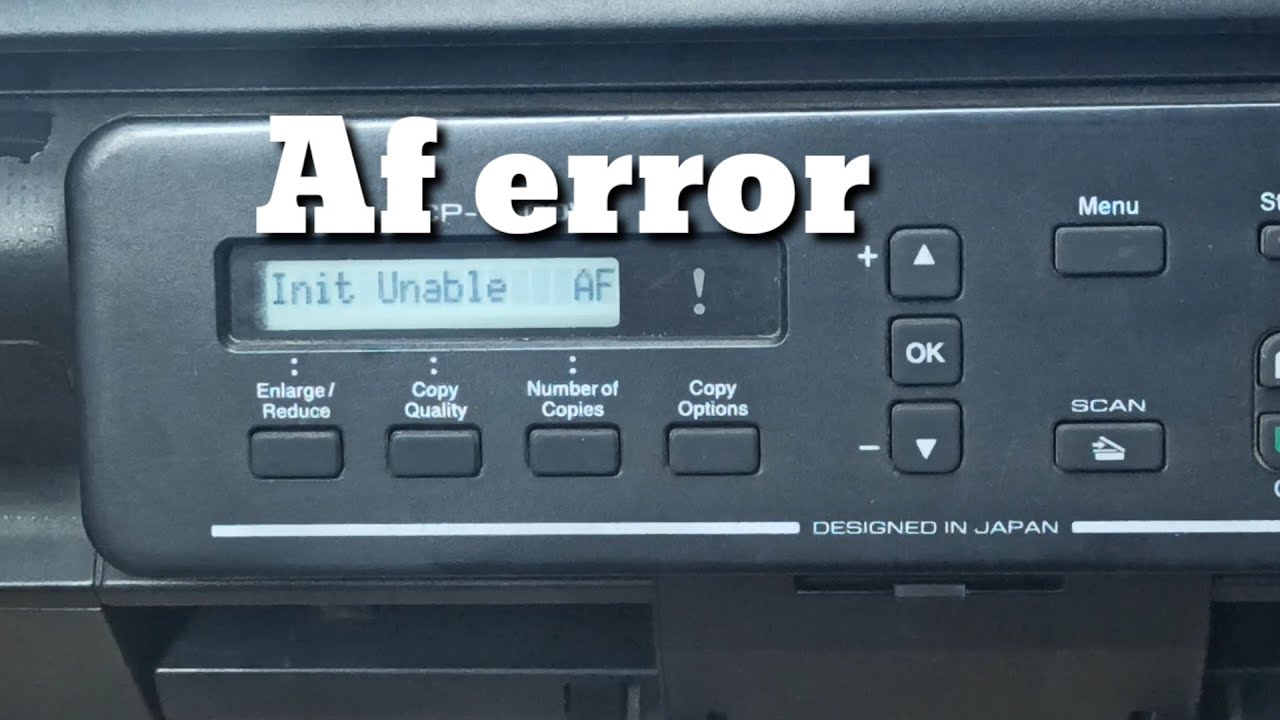 How to repair Brother printer Unable to print AF error - YouTube