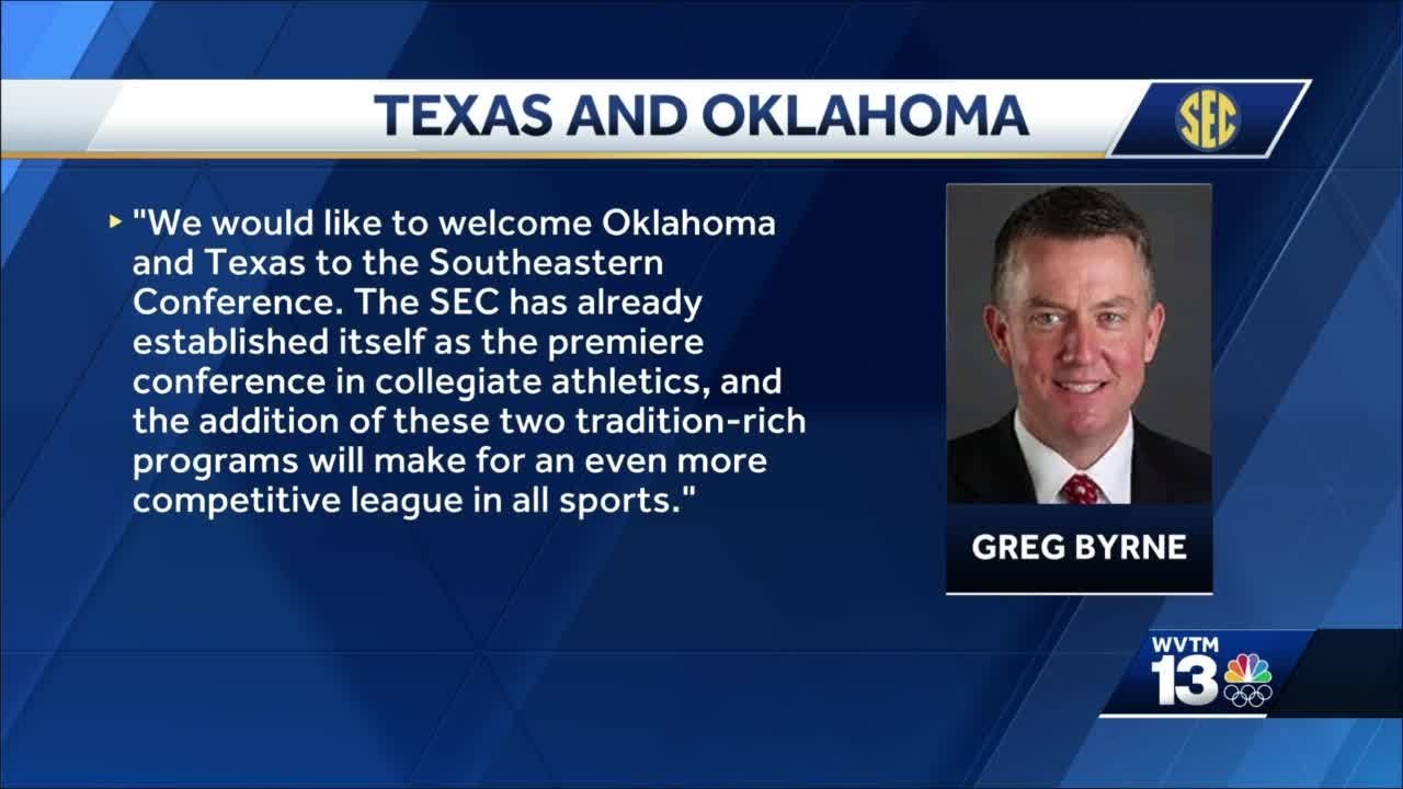 Oklahoma and Texas joining the SEC