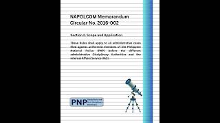 NAPOLCOM Memorandum Circular 2016 002 -Section 2 #Philippinenationalpolice #PNP