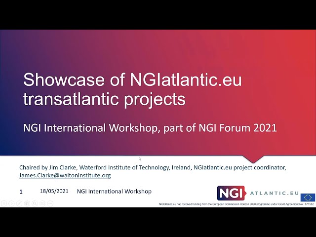 [NGI Forum 2021] Showcase of EU – US experiments projects