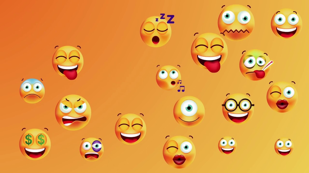 ? Emoji Emoticon Faces Yellow Animated VJ Loop Video Background for Edits  - YouTube