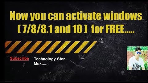 How to Activate Windows 10/8/7 For free!!