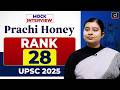 UPSC Result 2025 | Prachi Honey | Rank 28 | Mock Interview | Drishti IAS English