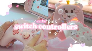 🍧 cute pink controllers for the switch | i tried them so you don't have to ;) feat. miikare ❀