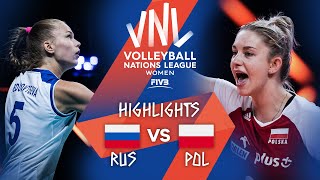 RUS vs. POL - Highlights Week 5 | Women's VNL 2021