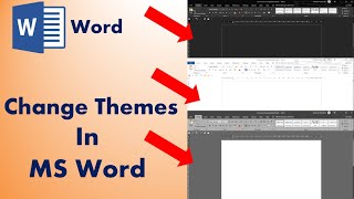 ms word thems change kaise karen // how to change microsoft word theme color// ms word dark mode