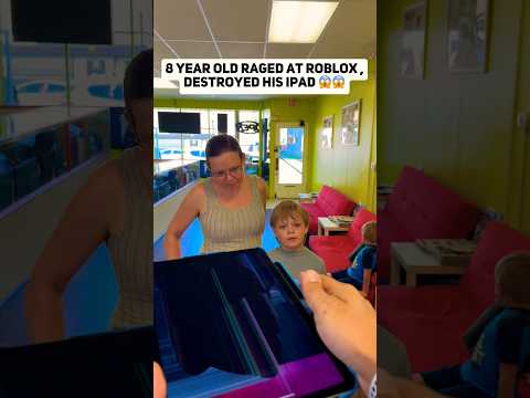 8 year old Raged at Roblox , Destroyed His iPad 😱 #shorts #apple #ipad #roblox
