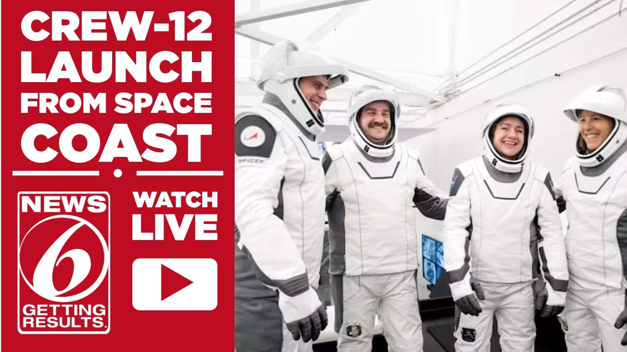 WATCH LIVE: Launch of NASA's SpaceX Crew-12 mission from the Cape - YouTube